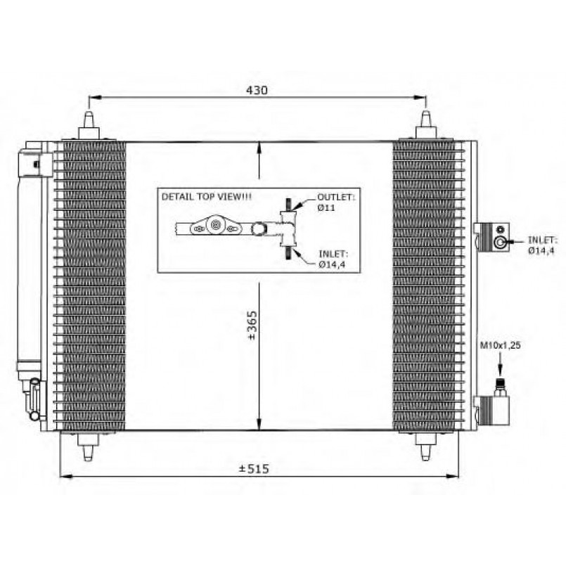 35649 NRF Радіатор кондиціонера