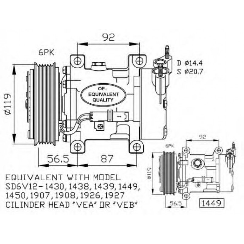 32227 NRF Компресор кондиціонера