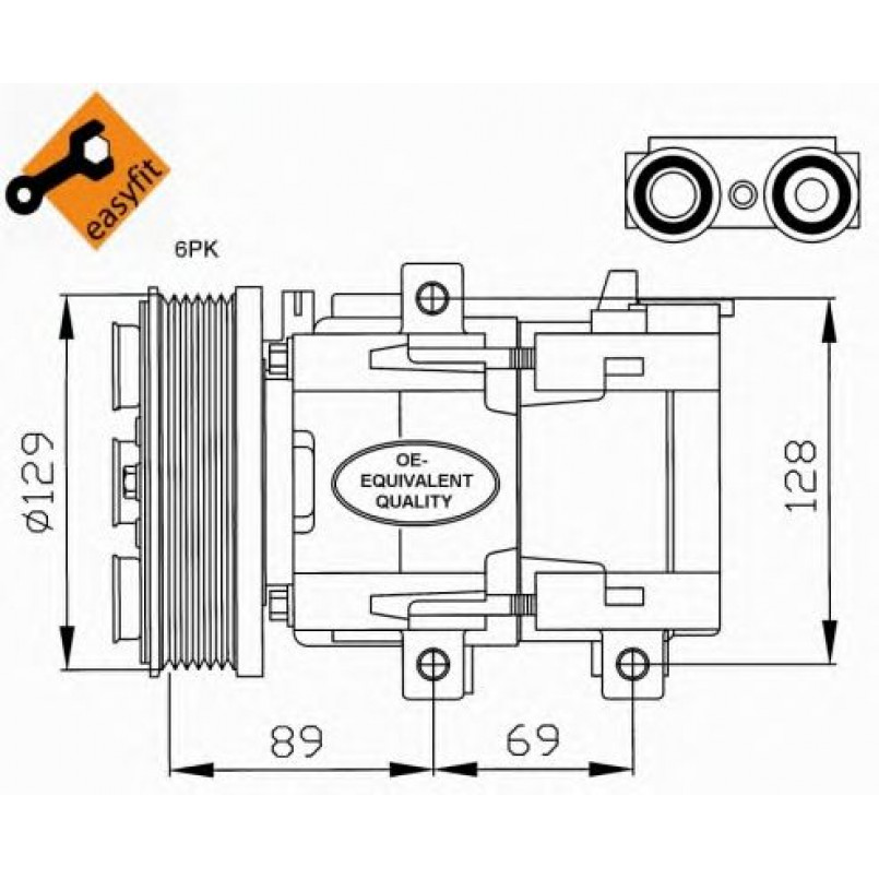 32212 NRF Компресор кондиціонера