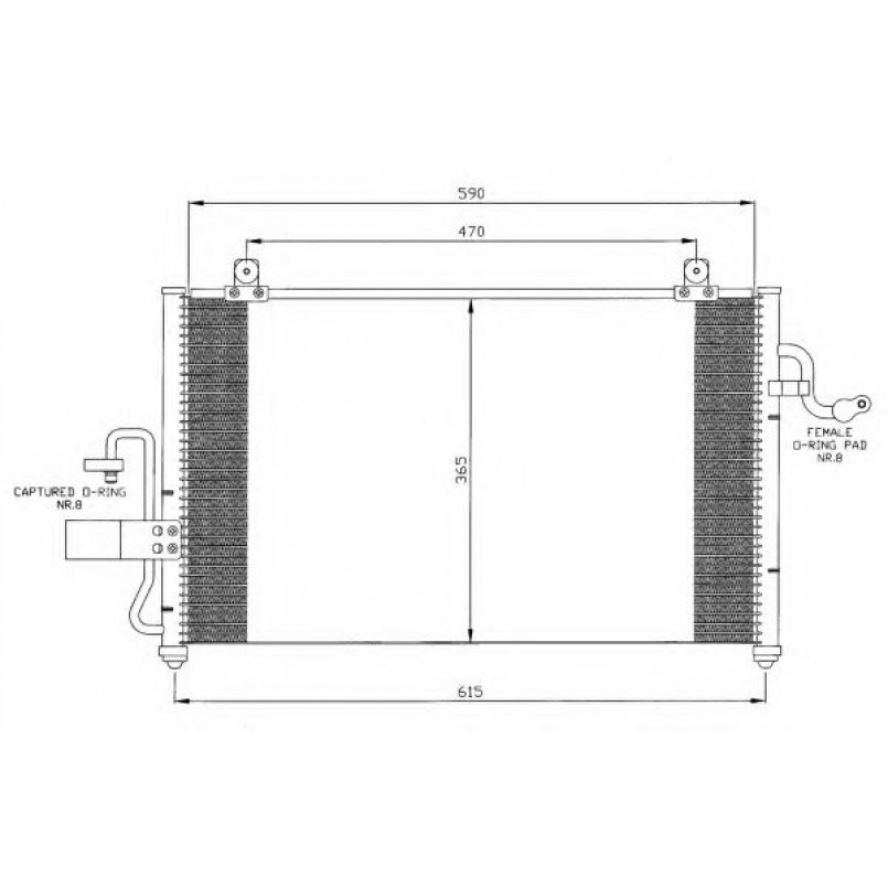 35425 NRF Радіатор кондиціонера