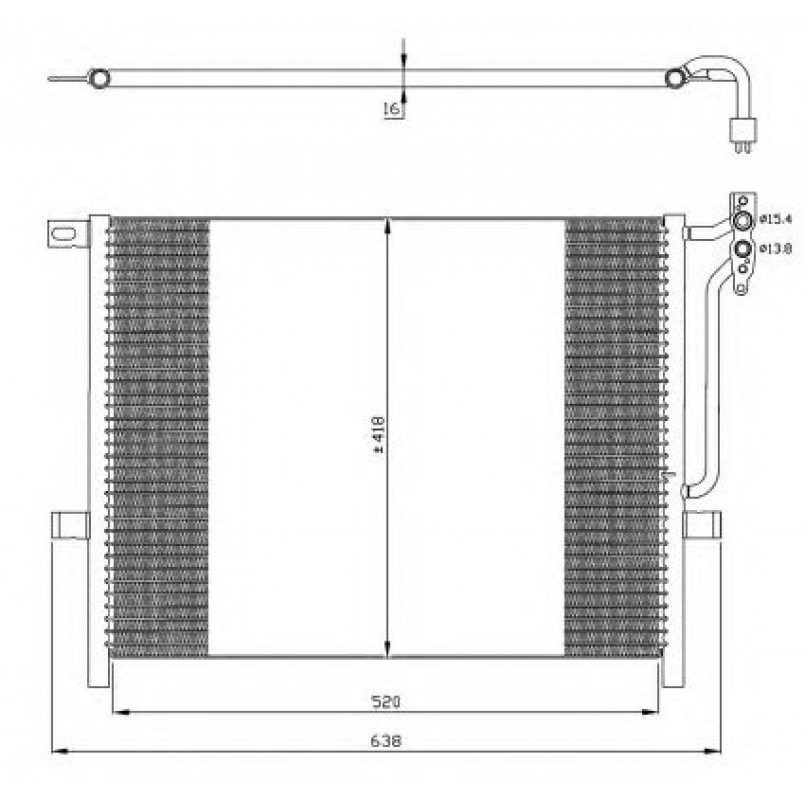 35589 NRF Радіатор кондиціонера