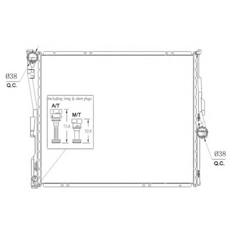 53956 NRF Радіатор основний BMW X3(E83) 2.0-3.5 04-