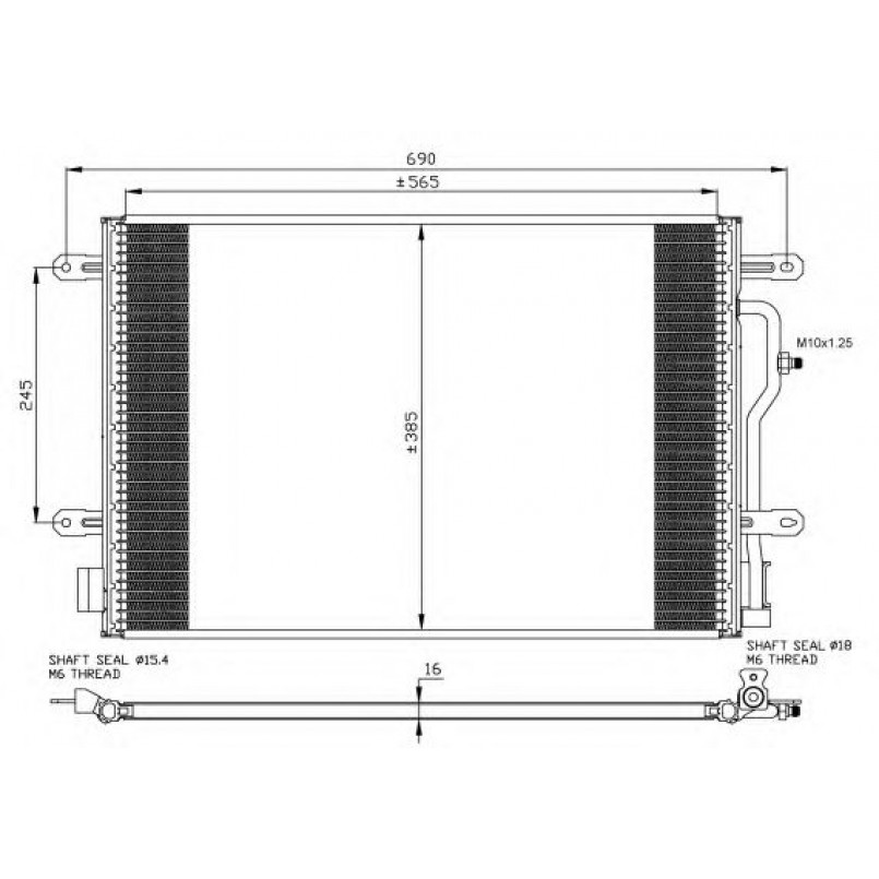 35465 NRF Радіатор кондиціонера