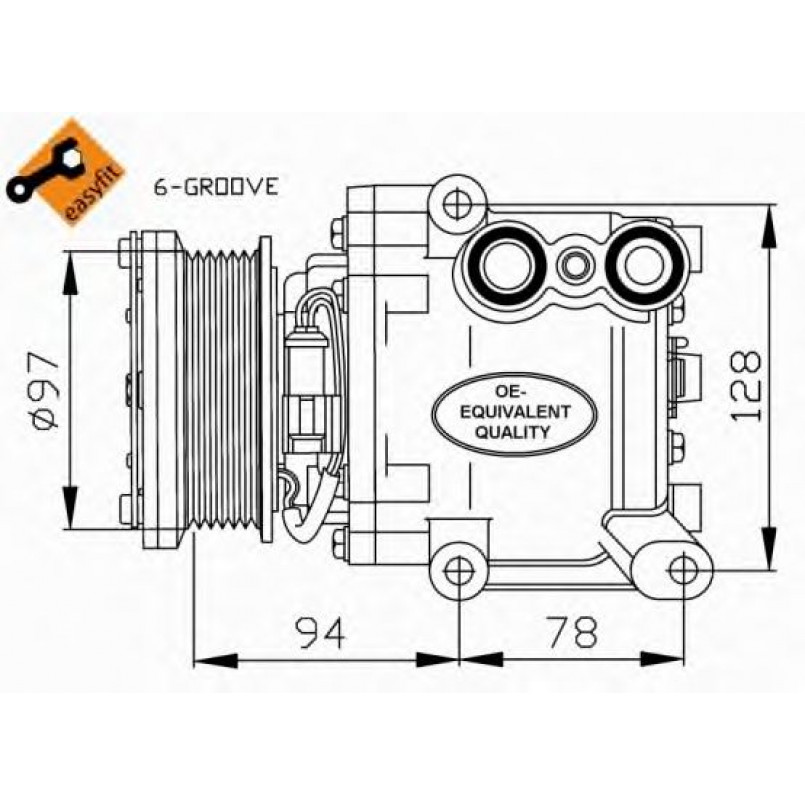 32724 NRF Компресор кондиціонера