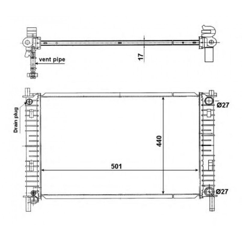 56134 NRF Радіатор охолодження