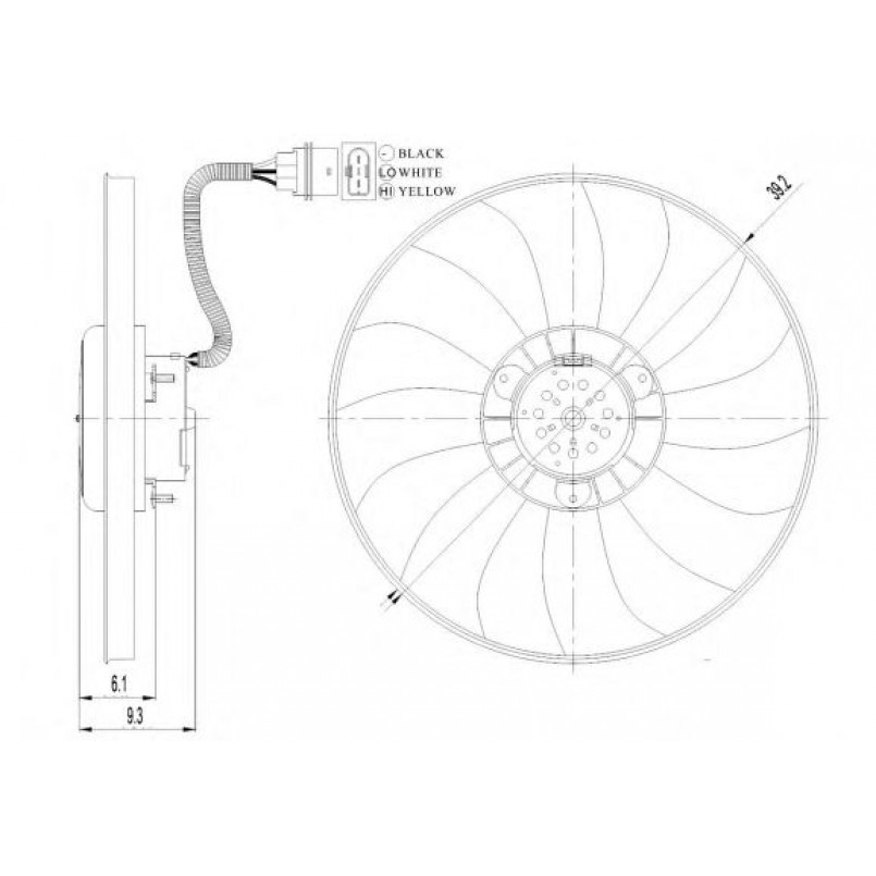 47410 NRF Вентилятор Радіатора