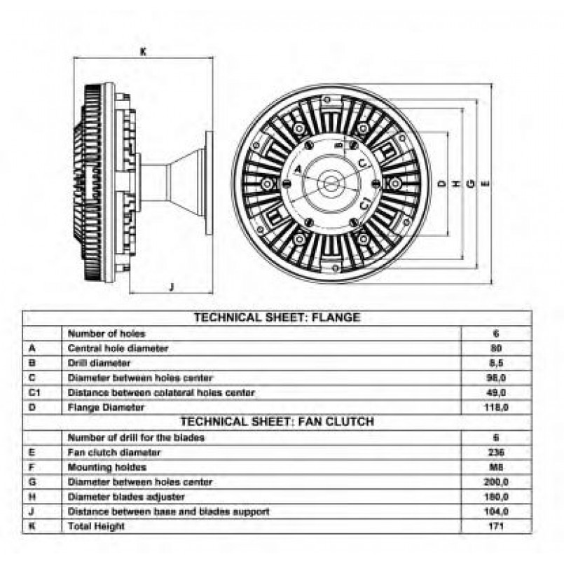 49041 NRF Віскомуфта вентилятора