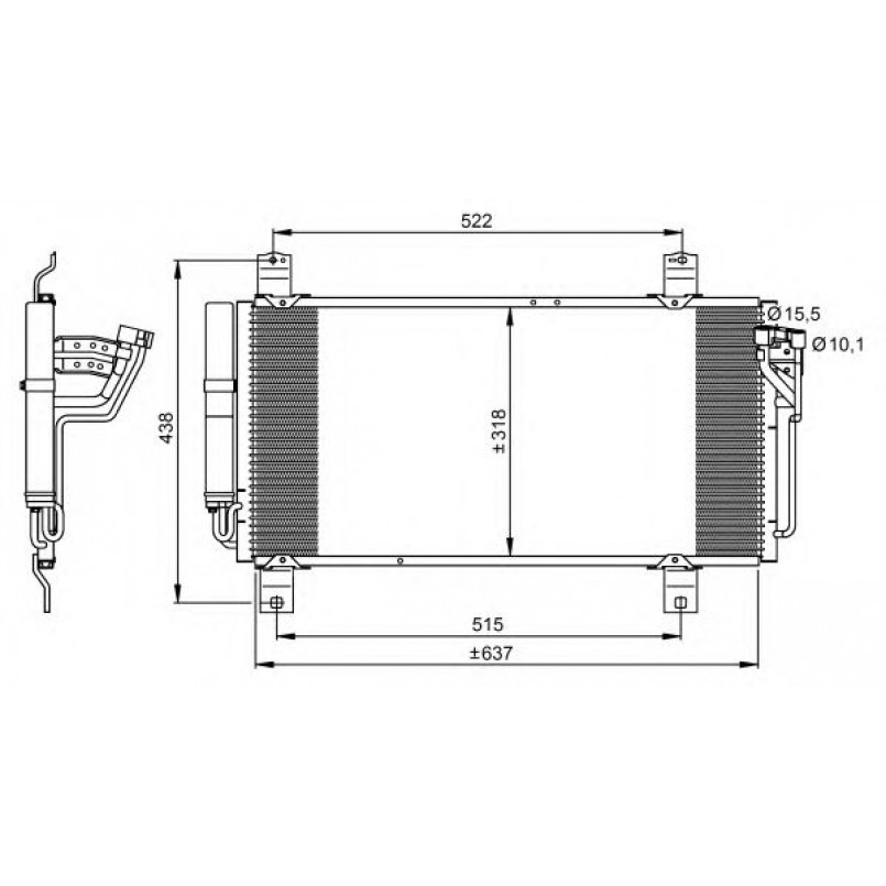 35949 NRF Радіатор кондиціонера