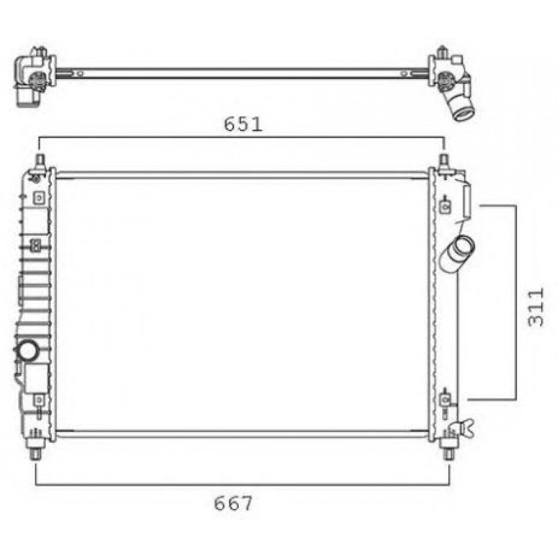 58505 NRF Радіатор охолодження