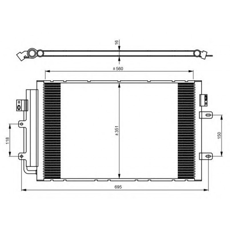 350083 NRF Радіатор кондиціонера