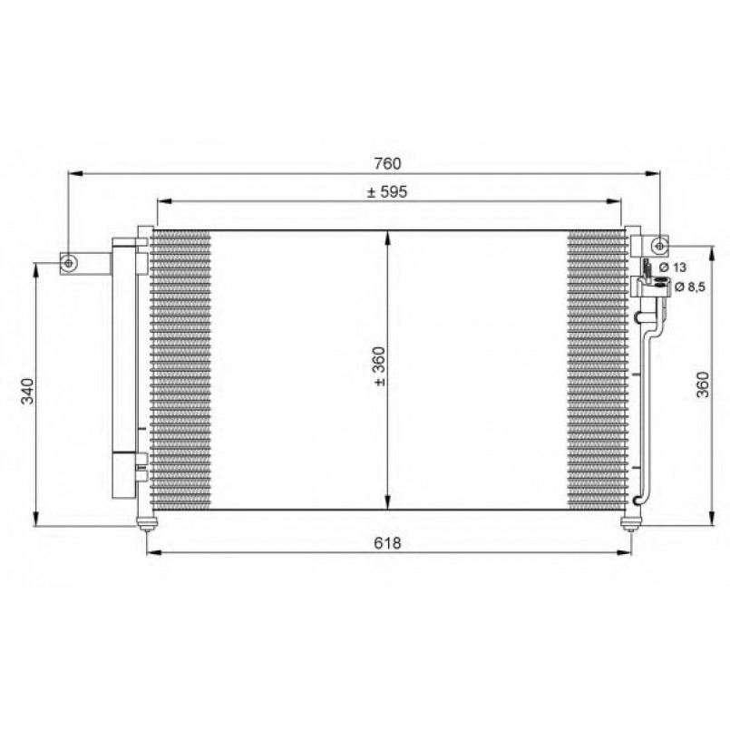 35851 NRF Радіатор кондиціонера