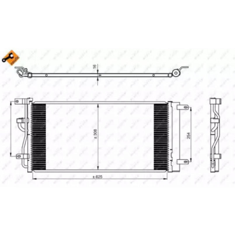 350225 NRF Радіатор кондиціонера