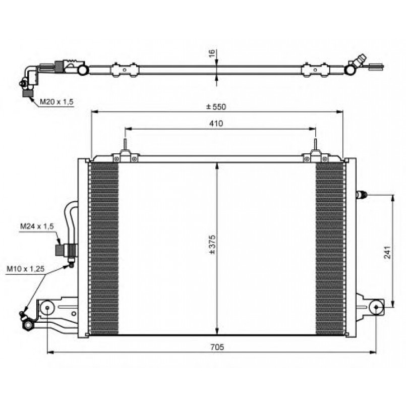 35031 NRF Радіатор кондиціонера