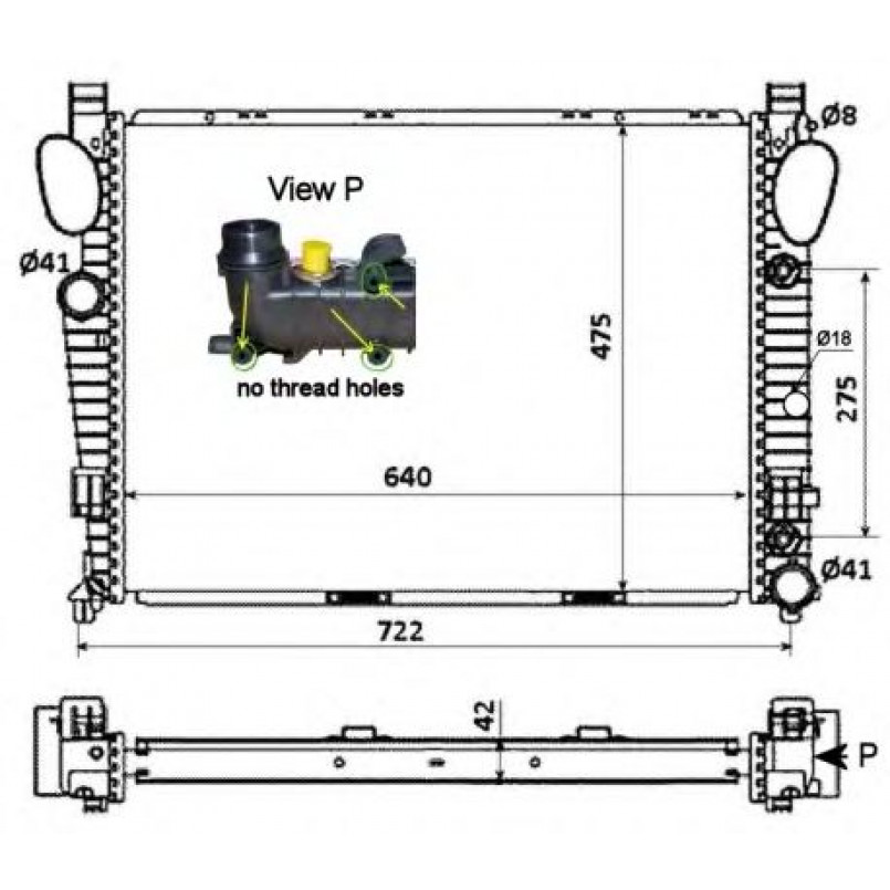 55325 NRF Радіатор охолодження