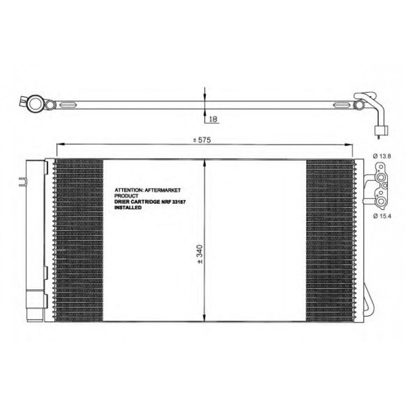 35773 NRF Радіатор кондиціонера