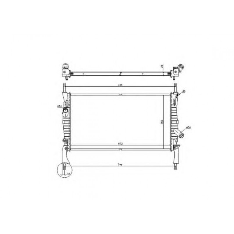 53742 NRF Радіатор охолодження