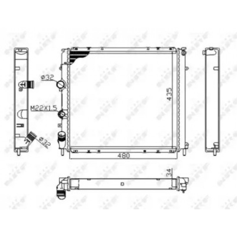 58075A NRF Радіатор охолодження