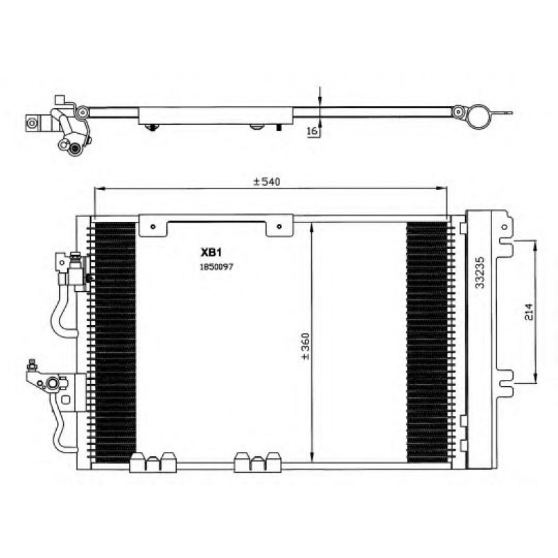 35554 NRF Радіатор кондиціонера