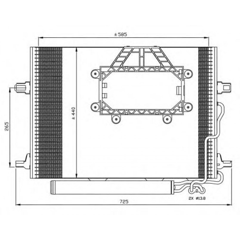 350211 NRF Радіатор кондиціонера