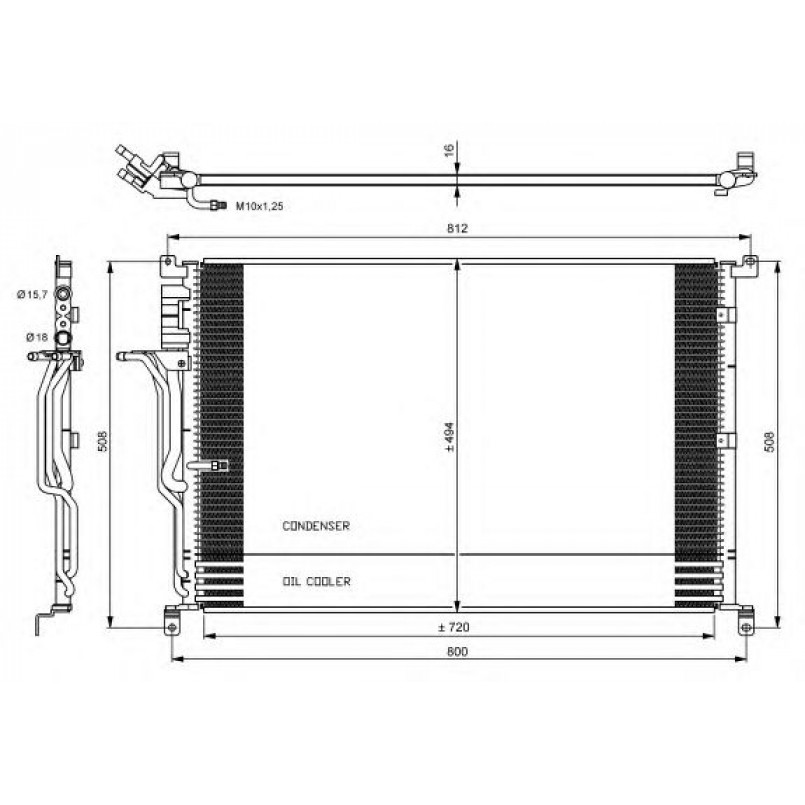 35923 NRF Радіатор кондиціонера