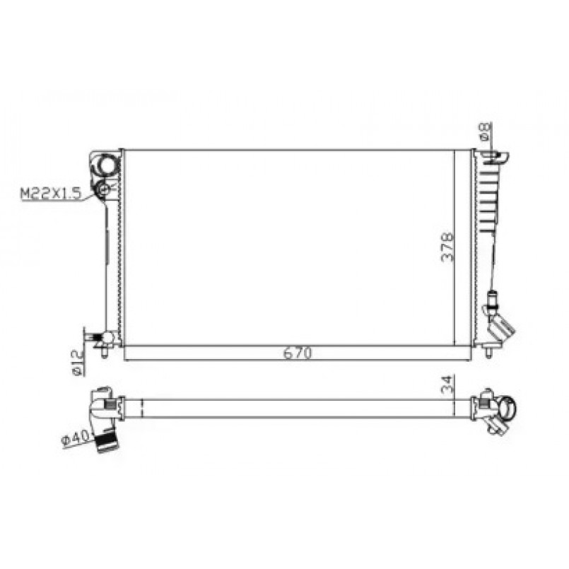 509510A NRF Радіатор охолодження