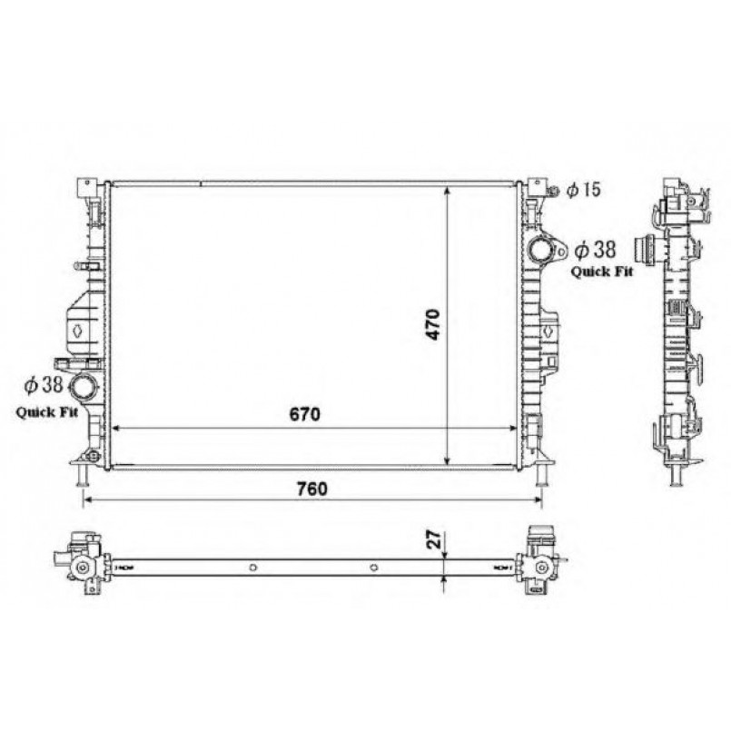 53812 NRF Радіатор охолодження