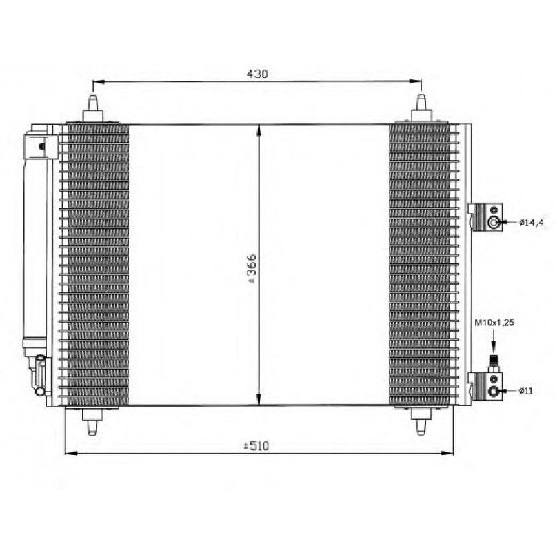 35443 NRF Радіатор кондиціонера