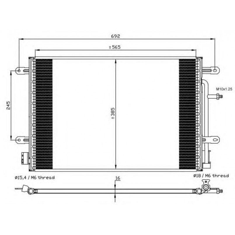 35560 NRF Радіатор кондиціонера