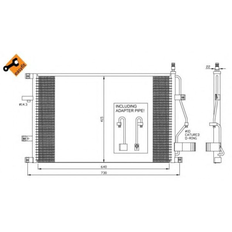 35413 NRF Радіатор кондиціонера