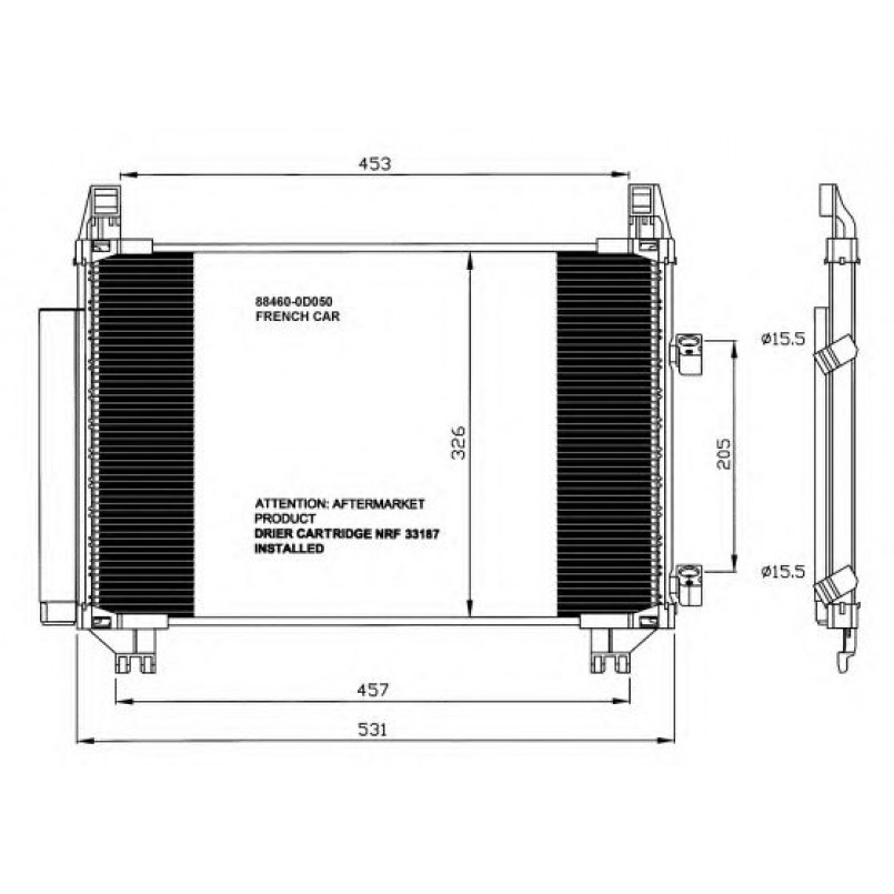 35653 NRF Радіатор кондиціонера