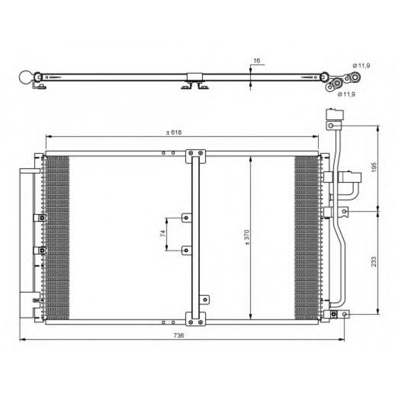 35797 NRF Радіатор кондиціонера