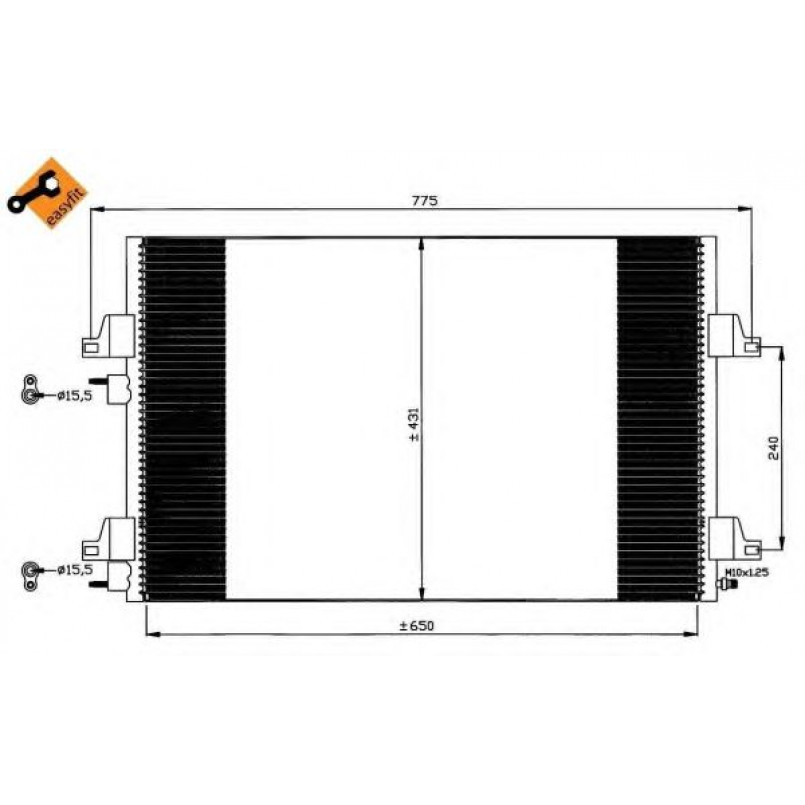 35749 NRF Радіатор кондиціонера