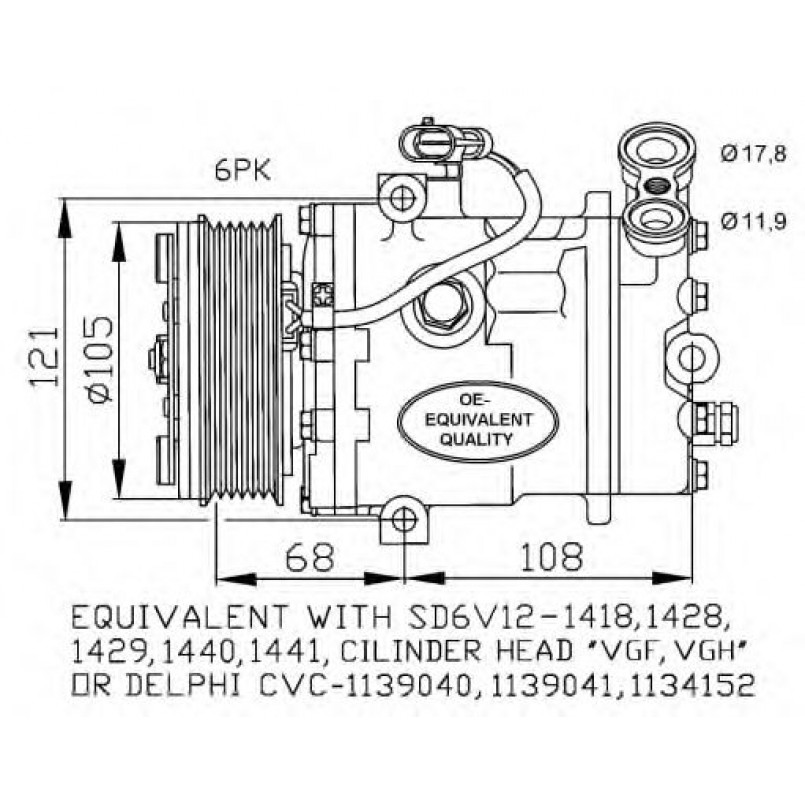 32172 NRF Компресор кондиціонера