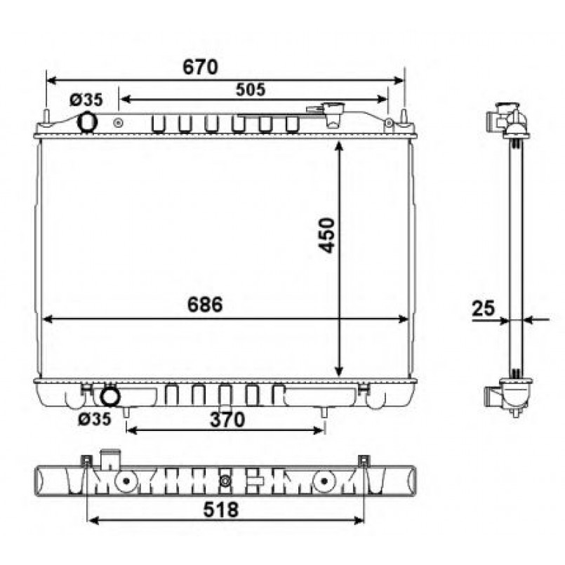 58418 NRF Радіатор охолодження