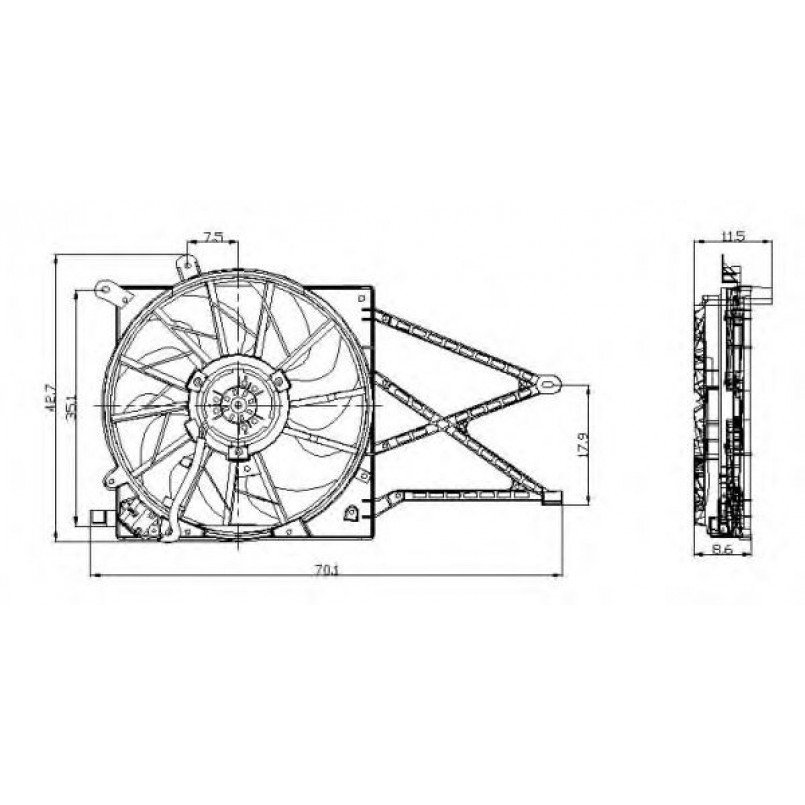 47015 NRF Вентилятор Радіатора