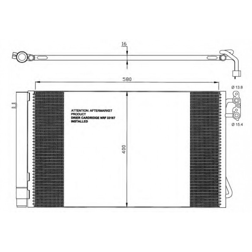 35743 NRF Радіатор кондиціонера