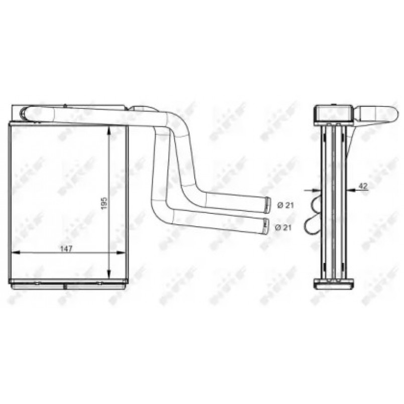 54330 NRF Радіатор опалення