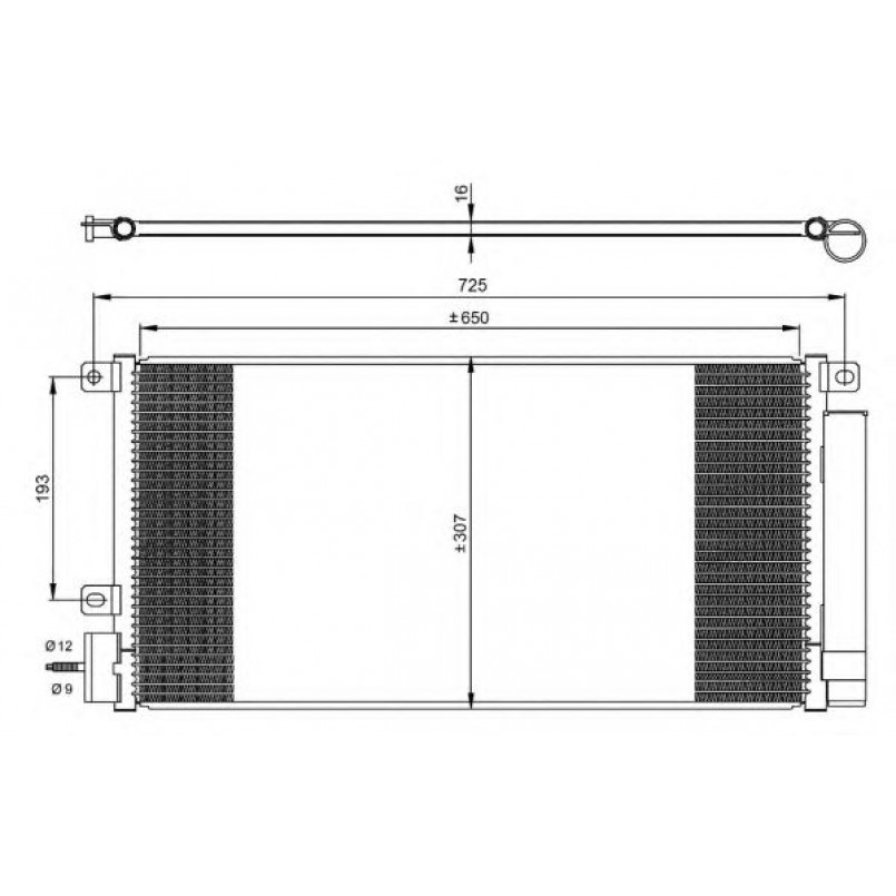 350067 NRF Радіатор кондиціонера