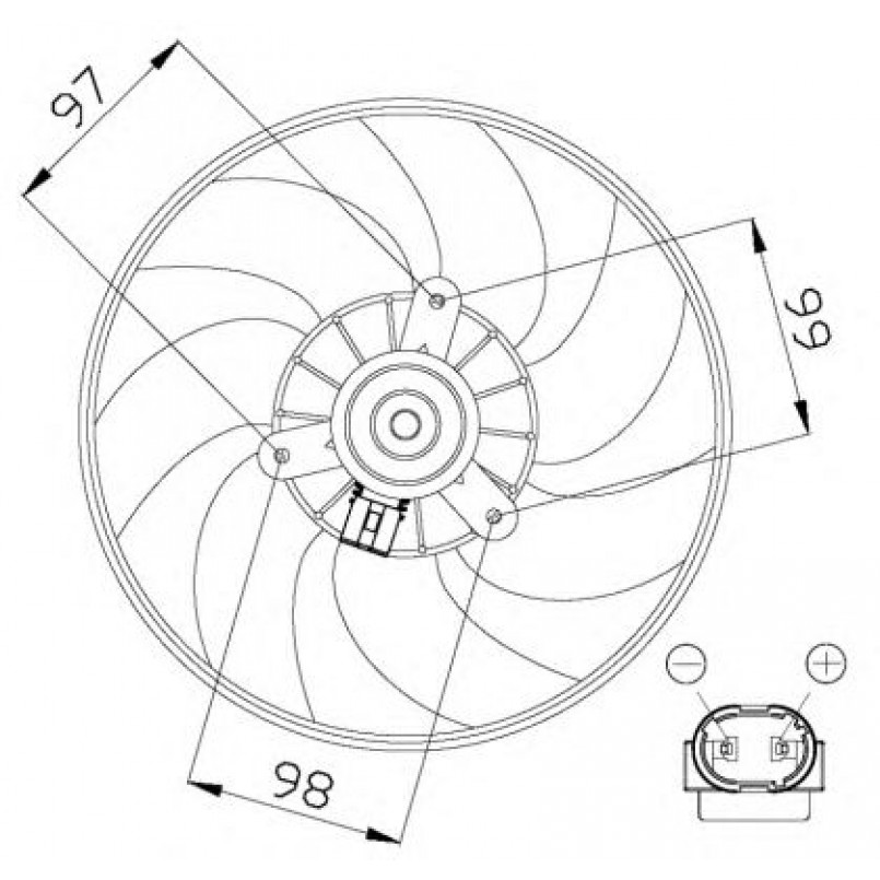 47557 NRF Вентилятор Радіатора