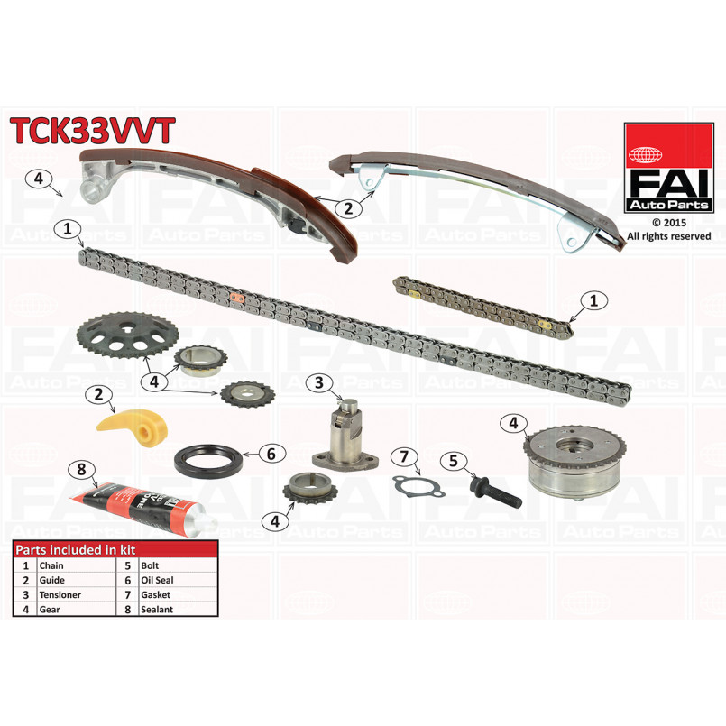 TCK33VVT FAI Ланцюг ГРМ, комплект