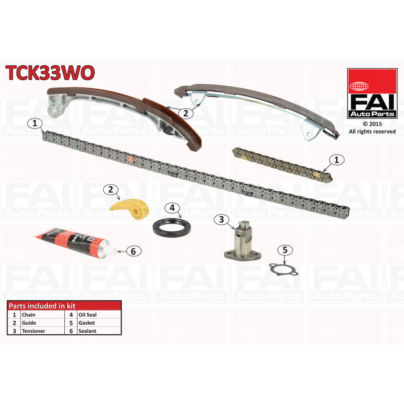 TCK33WO FAI Ланцюг ГРМ, комплект