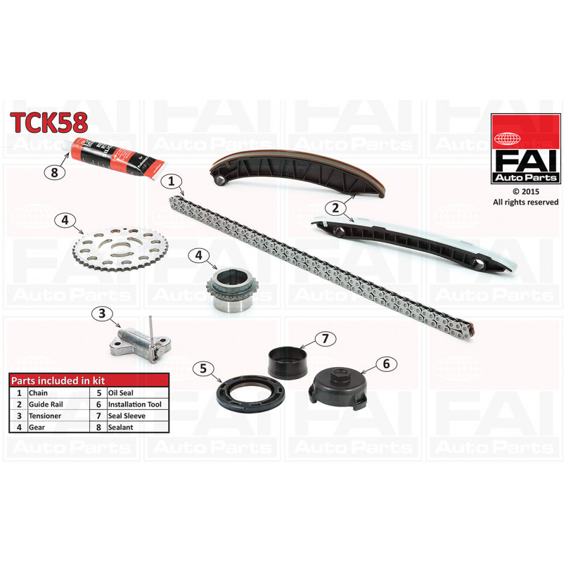 TCK58 FAI Ланцюг ГРМ, комплект