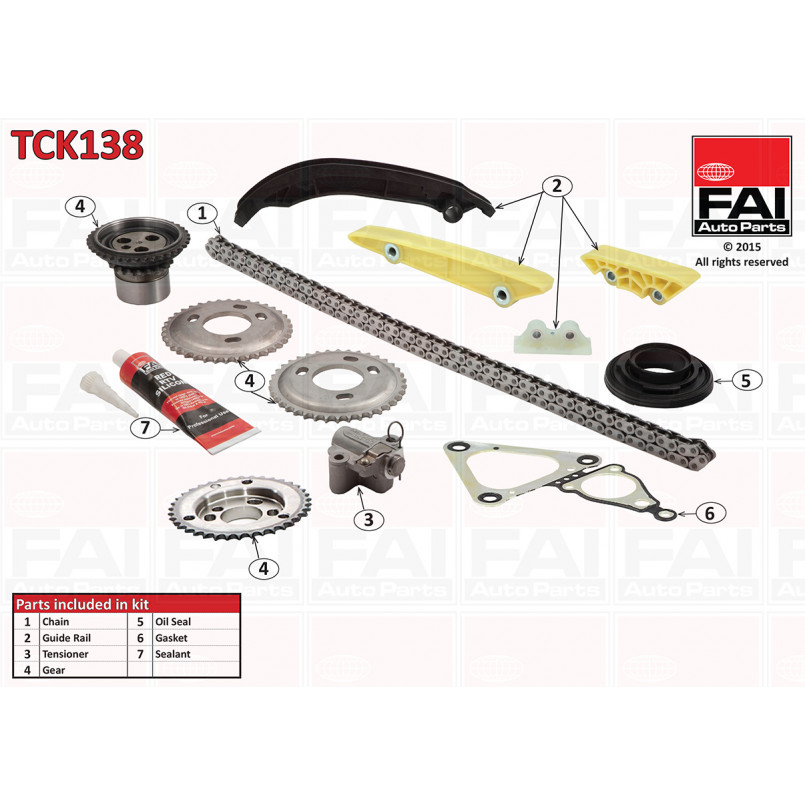 TCK138 FAI Ланцюг ГРМ, комплект