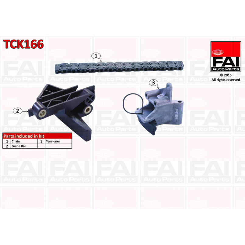 TCK166 FAI Ланцюг ГРМ, комплект