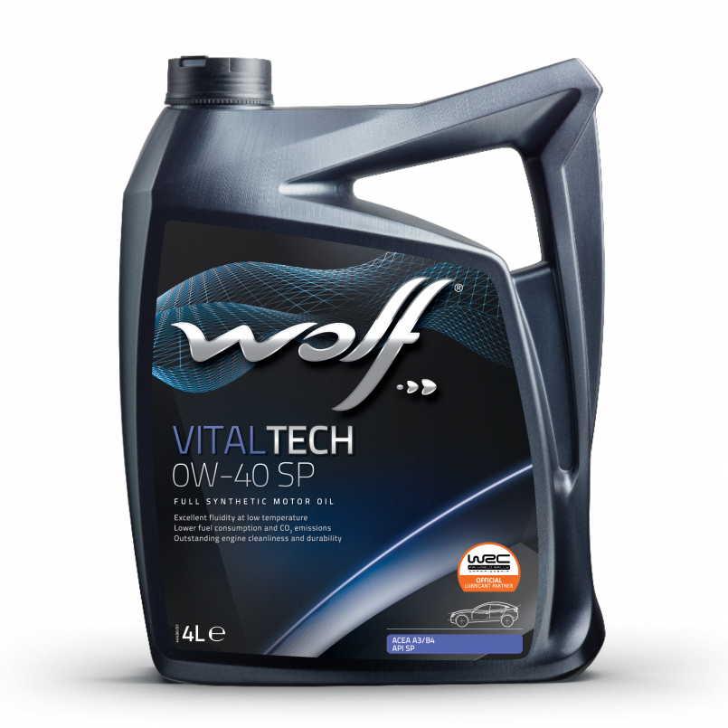 Олива моторна WOLF VITALTECH 0W-40 SP  4л.