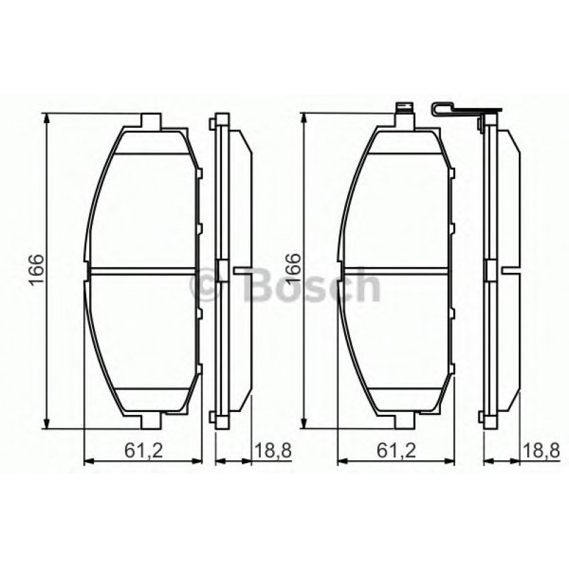 0986494560 BOSCH Гальмівні колодки до дисків BP1481