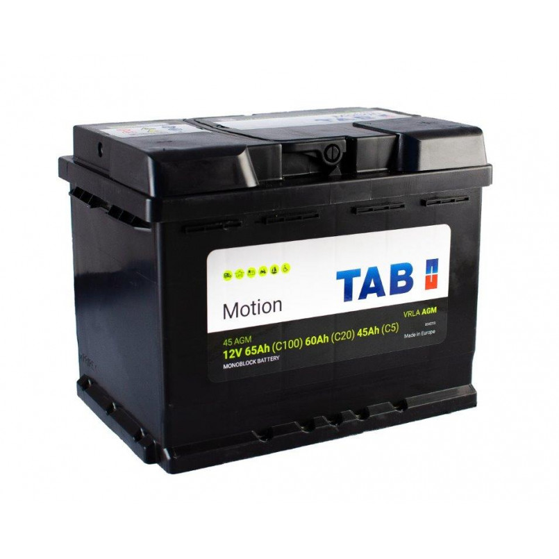 65 Ah/60 Ah/45 Ah 12V TAB Motion AGM Стаціонар