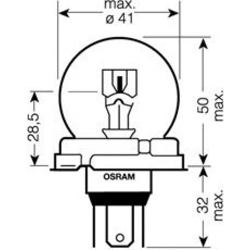 ЛАМПА 64204SB 100/90W 12V P45T FS1 OSRAM