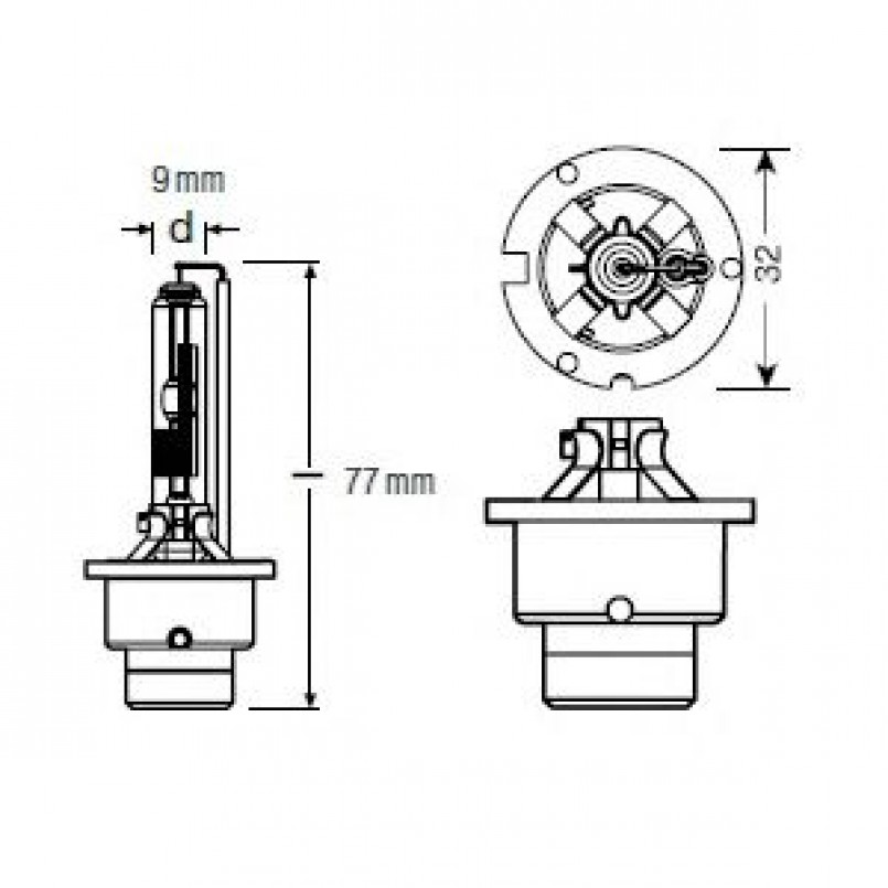 ЛАМПА 66450 UVS 35W P32D-6 UNV1 OSRAM