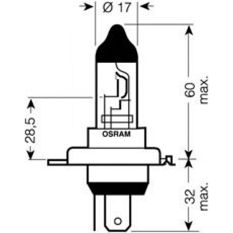 ЛАМПА 94196 75/70W 24V P43T  OSRAM